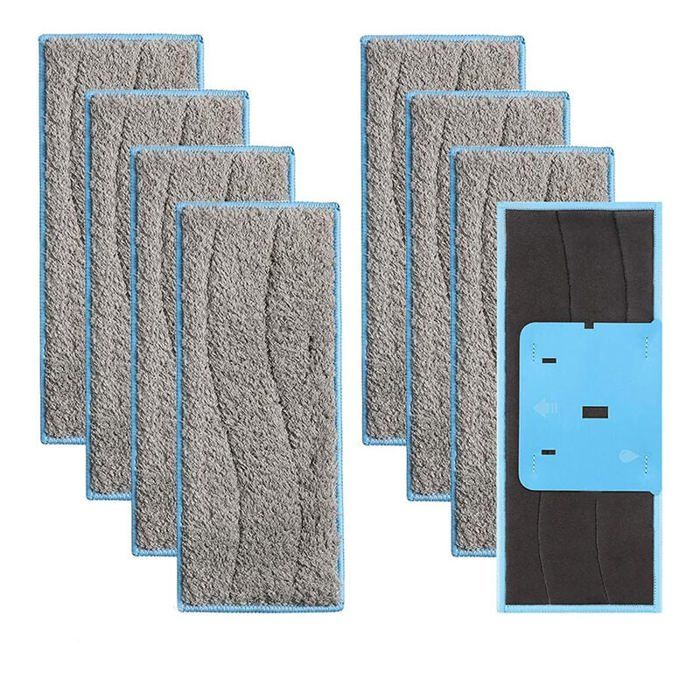 Lot De 8 Lingettes Lavables Pour Robot Laveur IRobot Braava Jet M6 - Compatible Modèles 6110, 6012, 6112, 6113 - 5