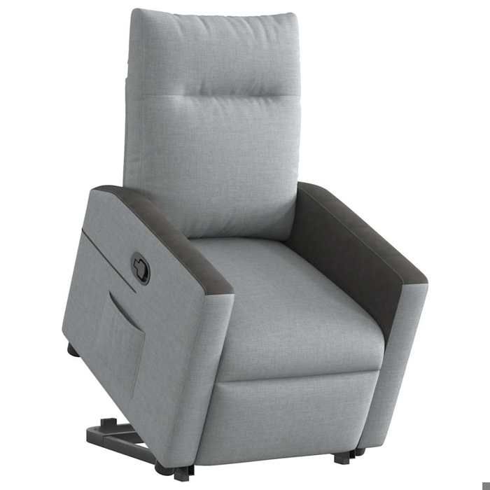 SARA@Fauteuil - Levage électrique - accoudoirs - inclinable Gris clair Tissu HO36317