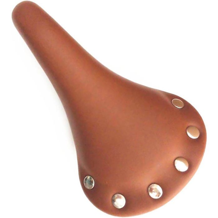 Selle Vélo Cuir Synthétique Confortable Marron - Impermeable Et Ergonomique