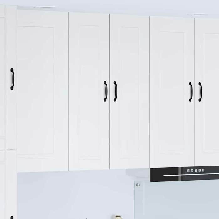 Moderne Meuble mural de cuisine - Meuble haut/Armoire suspendue Blanc brillant 60 x 31 x 100 cm@FR(927862）