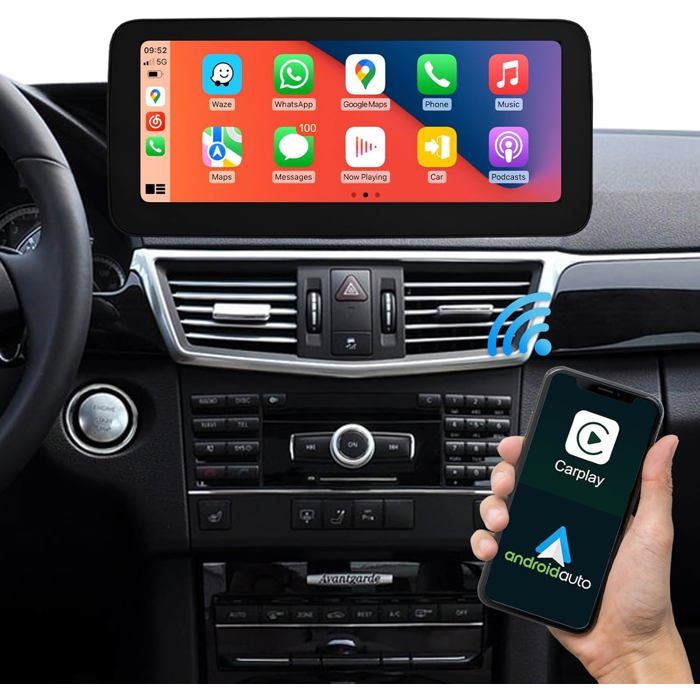 Autoradio Road Top 12.3 Pouces Carplay Écran Android Auto pour Mercedes E Classe W212 2009-2012