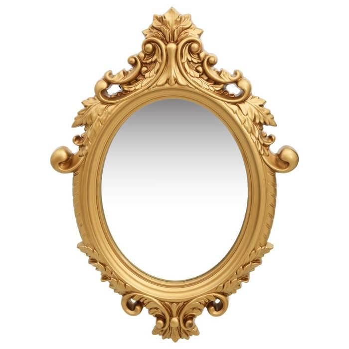 SALE 2026 miroir mural magnifique Ou - Miroir mural style château 56x76cm Doré PRO638437186