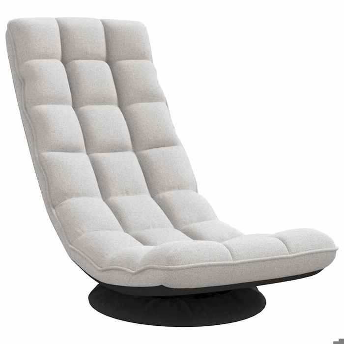 NEUF 2026 CHIC Chaise/Fauteuil de sol SWEETY Desgin pivotante gris nuage 70x51x79 cm tissu FF45