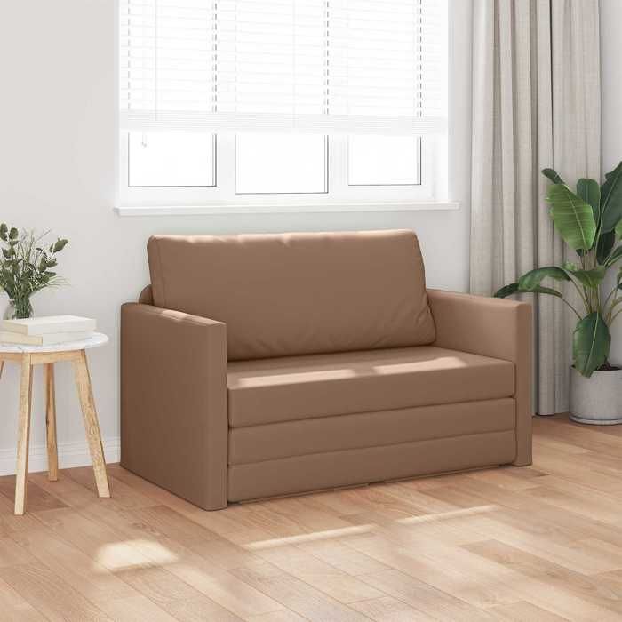 （Marron）Siège de Salon - Canapé-Lit Cappuccino 124x71x78 cm Simili cuir - Sofa-canapé hfs78920