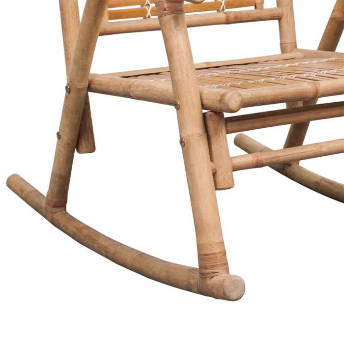 Brun Chaise à bascule 66x86x105 cm - rocking chair/Fauteuil de Relaxation en bambou 98587105