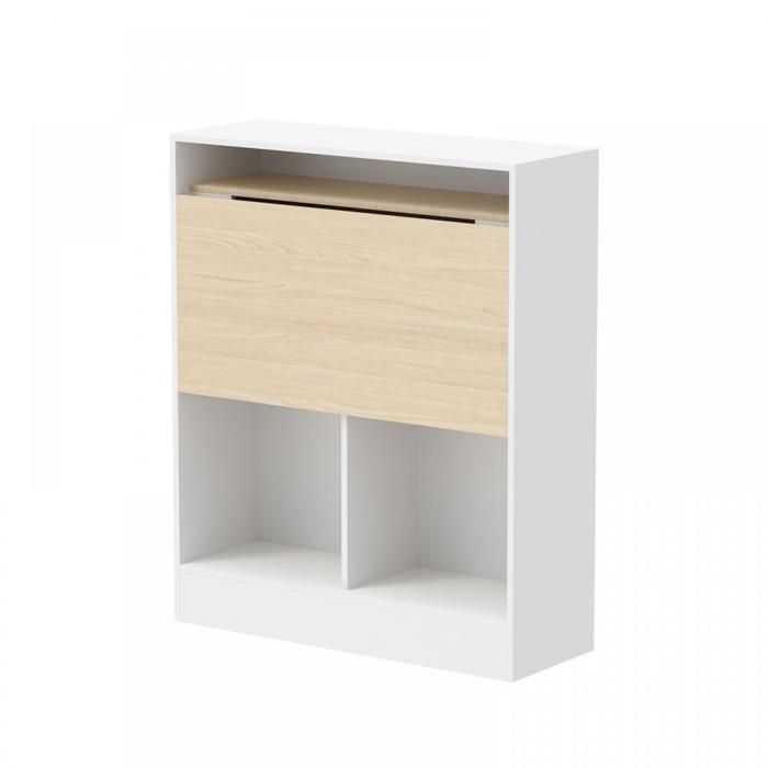 KEDIA Bureau Pliant Blanc 25*75*85 Tête de lit Pliable Étagères de Rangement Placard Plateau Rabattable Gagnez de lespace