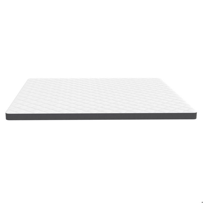 Matelas en mousse 90 x 200 cm – H3 – 7 zones – 7 cm – Blanc et gris
