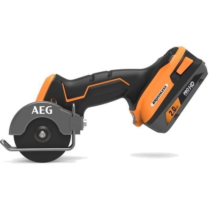 AEG - Mini scie multi-matériaux SUBCOMPACT 18V BRUSHLESS, disque 76 mm, 20 000 tr/min, 6 disques, sans batt. ni charg. - 