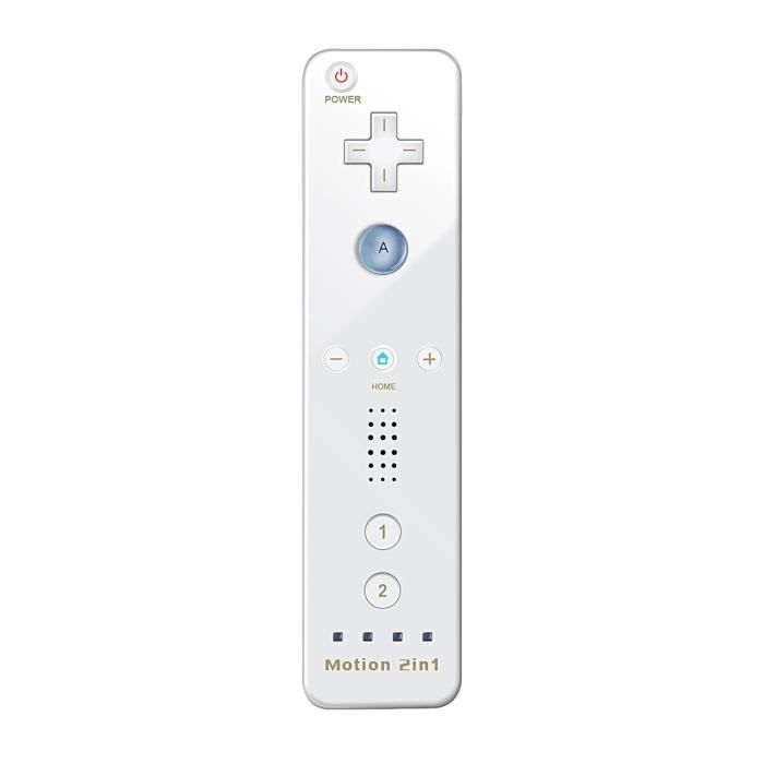 blanc droit - Télécommande sans fil Motion Plus, accessoires de jeu vidéo,  contrôleur 2 en 1, Nintendo Wii, W