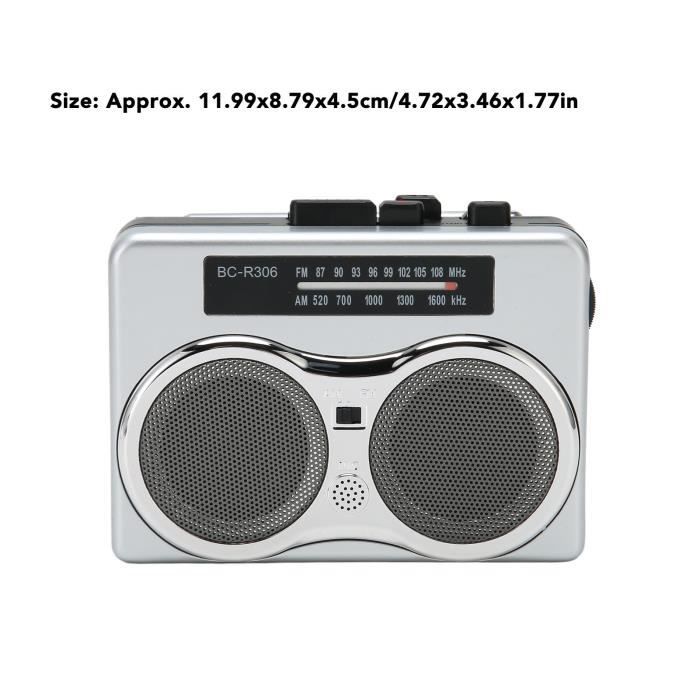 radio portable vintage Lecteur de Cassettes Portable, pour Walkman Cassette Recorder Player AM FM Radio, son autoradio