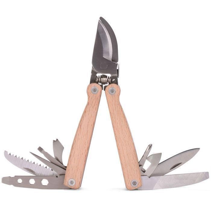 Sécateur multifonction de poche - KIKKERLAND - 12 outils intégrés - Coupe taille et entretien des plantes