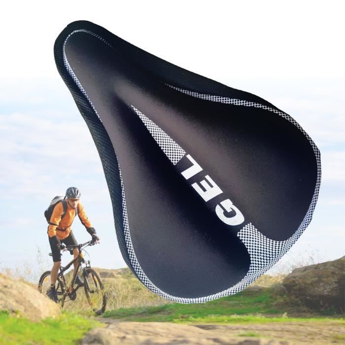 Housse de selle de vélo - 3D Gel - Silicone - Noir - 270x180 mm