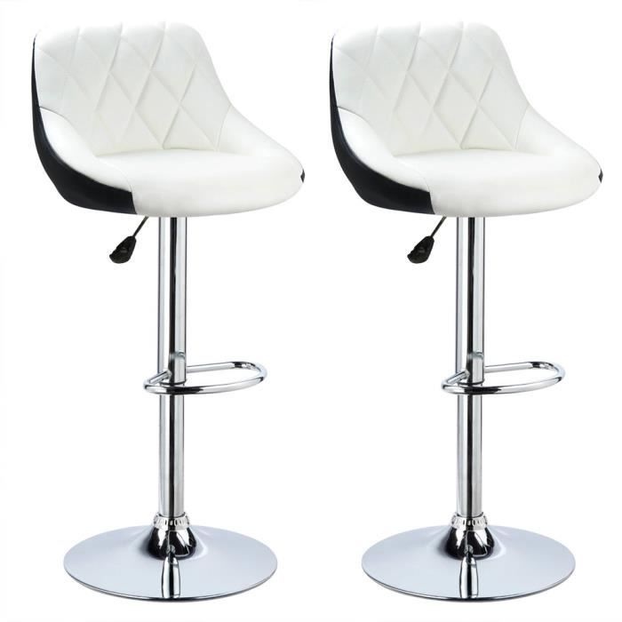 Baroni Home Tabouret de Bar Rotatif à 360°, Lot de 2 avec Hauteur