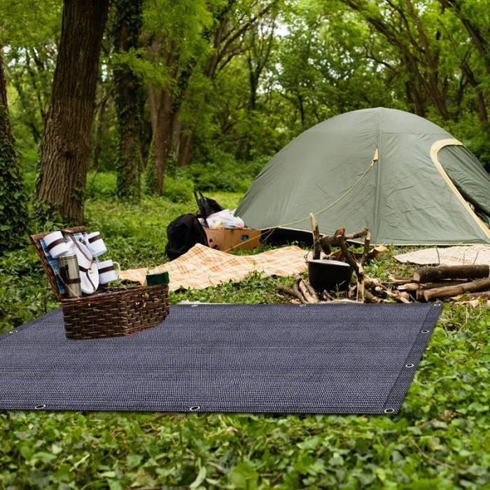 Hengda Auvent tapis étanche camping tapis tente sol extérieur tente bâche  pique-nique couverture caravane 250x250CM