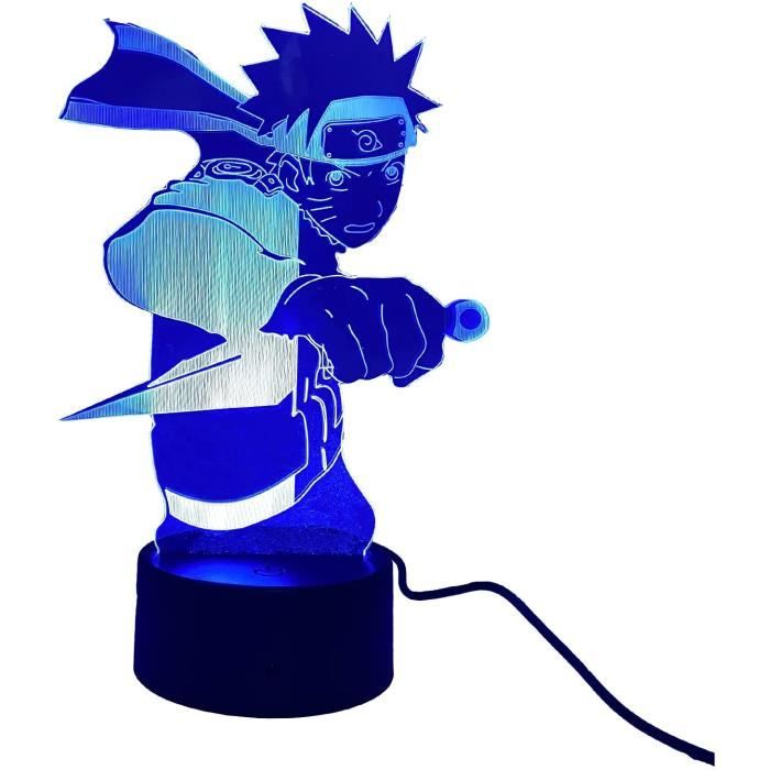 Lampe Anime figurine 3D manga LED veilleuse, 16 Couleurs Changeantes