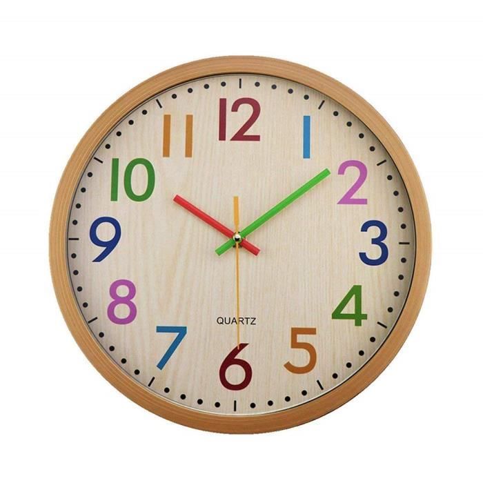 Horloge Murale Enfant Cander Berlin 30.5 Cm - Apprentissage Lecture Heure Silencieuse 12/24h
