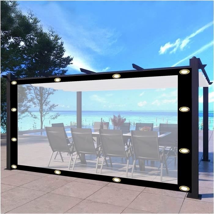 AMDHZ Rideau Pour Pergola À Toute Épreuve Étanche 0.5mm PVC