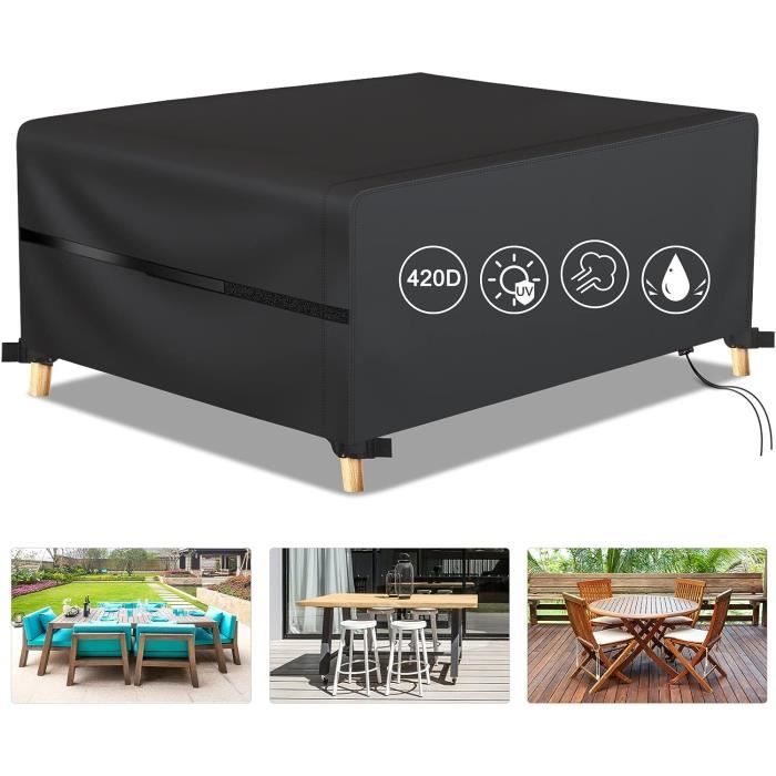 Housse Pour Salon De Jardin - Tissu Oxford 420D - Imperméable & Protège