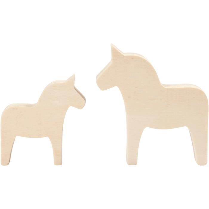 Superbe Cheval En Bois Massif - 60 Cm - Idéal Pour Artistes Ou Déco