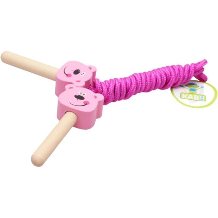 Corde à Sauter Enfants Licorne – Poignées Bois Cartoon, Corde Coton Réglable 2.5m, Idéale Pour Garçons Et Filles – Sport & Fun !