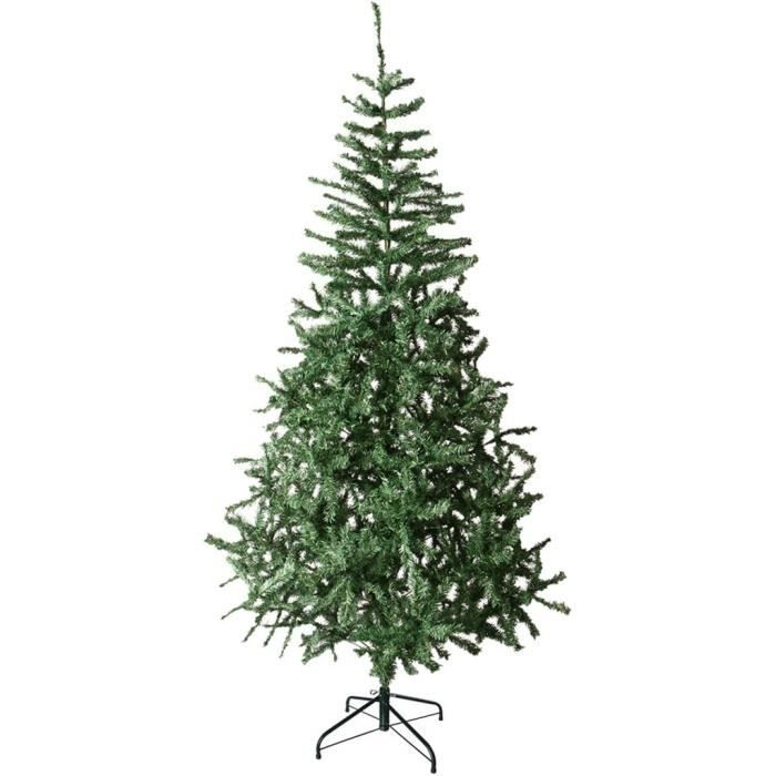 Sapin De Noël Artificiel Vert 2M10 600 Branches Pied Métal[H2424