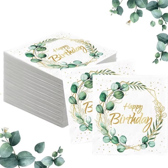 Lot De 20 Serviettes En Papier "Sapin" 33x33cm Vert - Gamm Vert