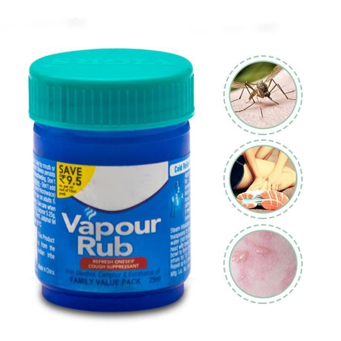Creme Froide Frottant A La Vapeur Anti Moustique Anti Demangeaisons Maux De Tete Huile Essentielle Creme A Base De Plantes Cdiscount Au Quotidien