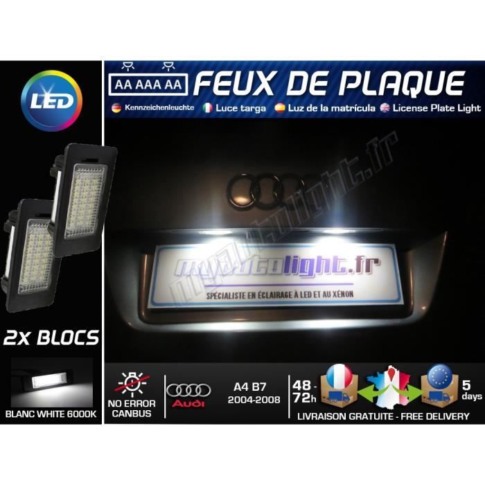 Modules LED plaque immatriculation - Audi A4 B7 - Cdiscount Auto
