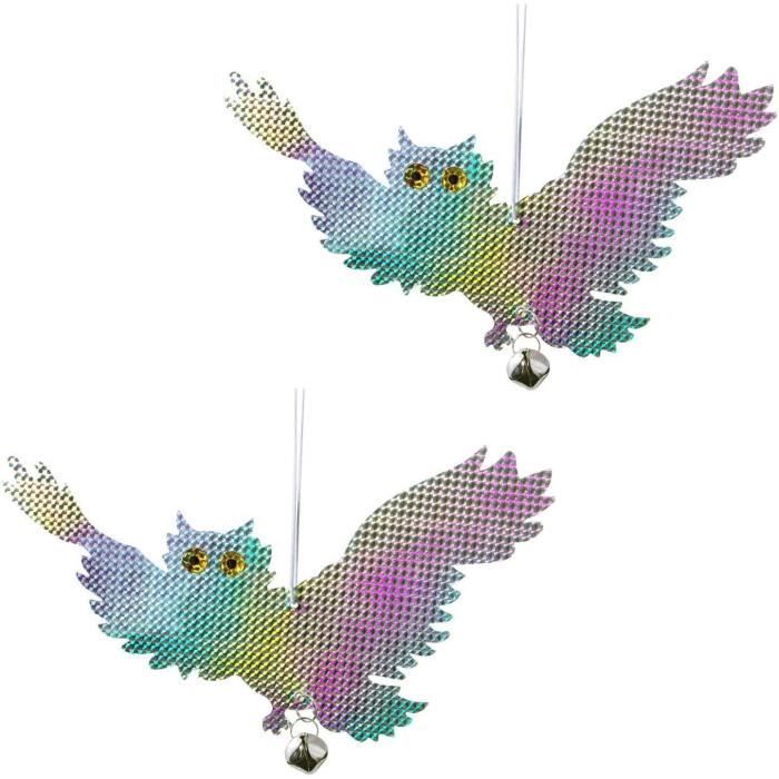 Lot De 3 Répulsifs Anti-oiseaux - Avec Chouette Et Bandes Réfléchissantes - Pour Jardin, Balcon, Terrasse - 7
