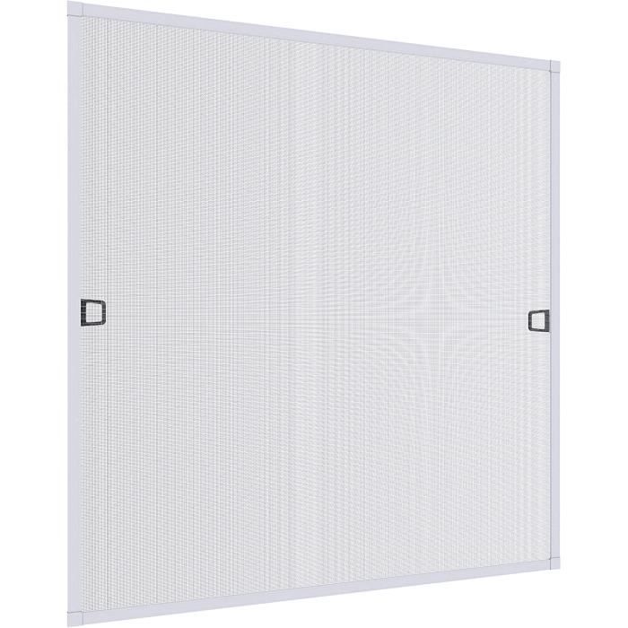 Moustiquaire pour porte cadre fixe en aluminium 95 x 210 cm blanc 2008030/2 - Maison