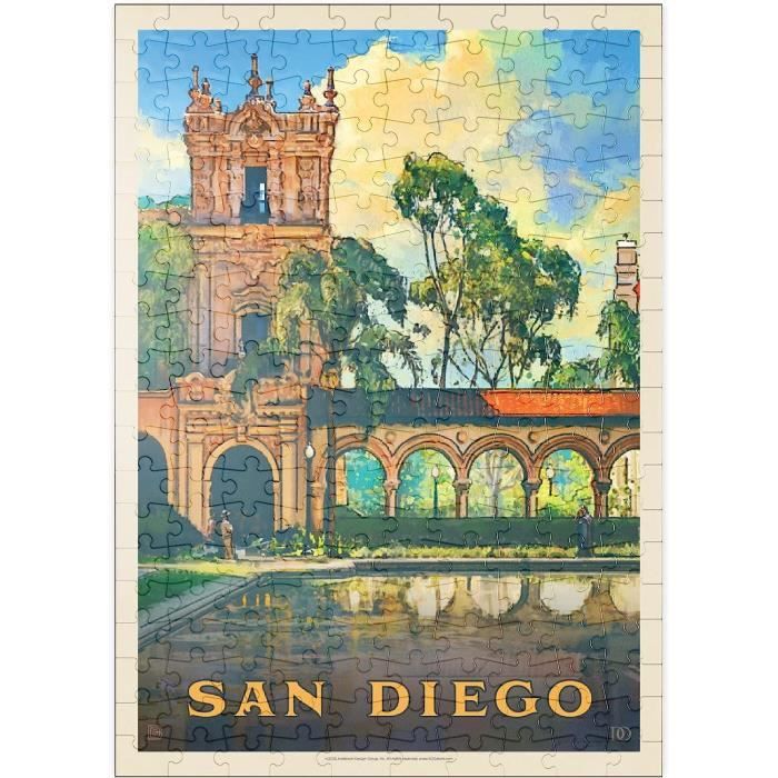 Dallas Texas Sunset Skyline Vintage Poster Premium Pièces Puzzle Collection spéciale MyPuzzle