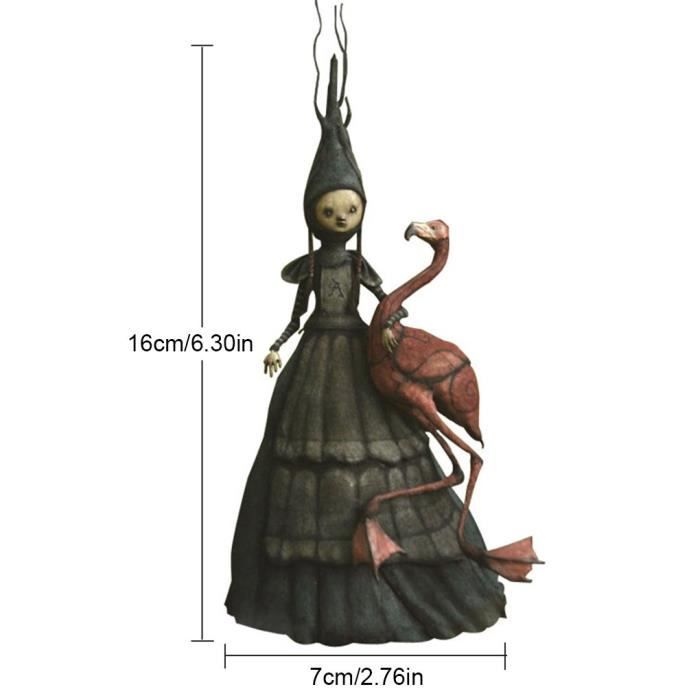 Lampe Sorcière Halloween Gothique En Résine LED – Décoration D'ambiance Effrayante Avec Chapeau De Sorcière