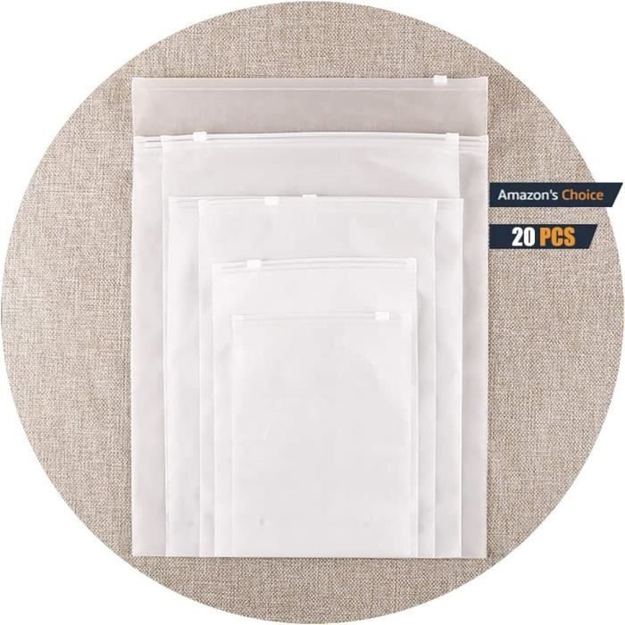 VUCDXOP 20 Pcs Couvre-Vêtements Transparent En Plastique PP