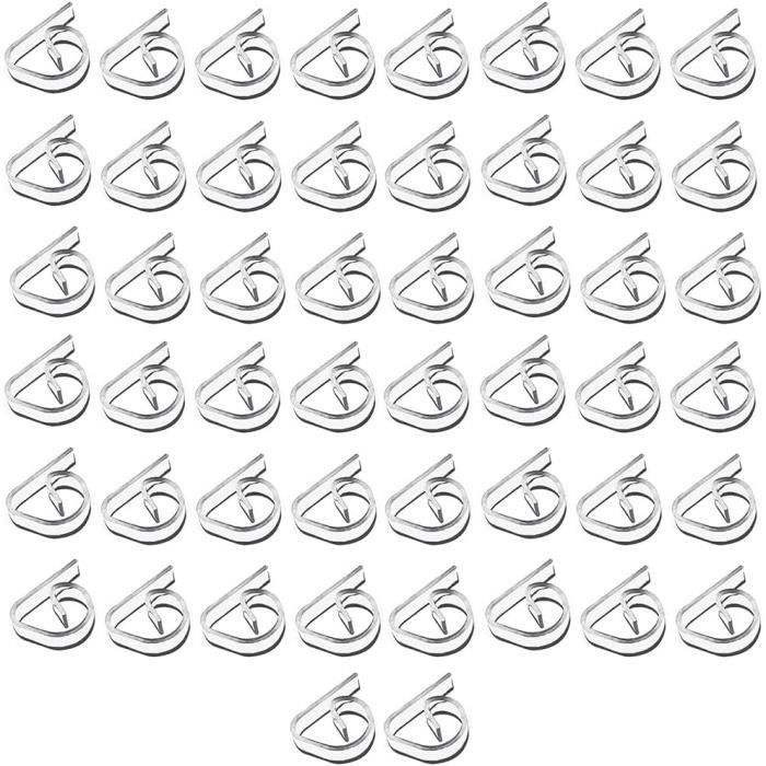 Lot de 24 pinces à nappe d'extérieur pour tables de 5,1 cm d'épaisseur, flexibles en acier inoxydable pour nappe de pique-nique