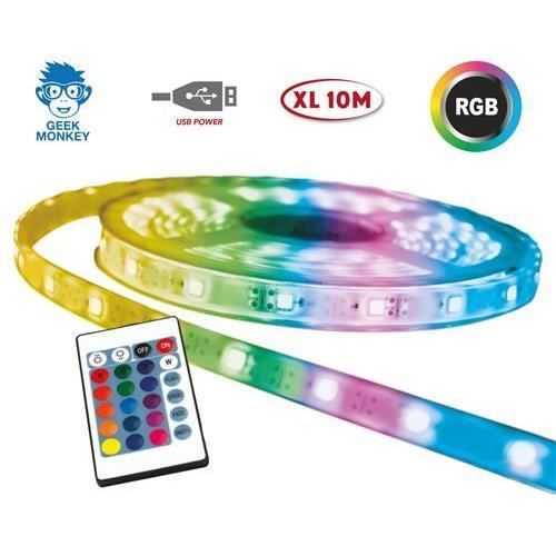 Ruban LED RGB - Geek Monkeys - 10 m XL - Multi-plateforme - Autre accessoire gaming