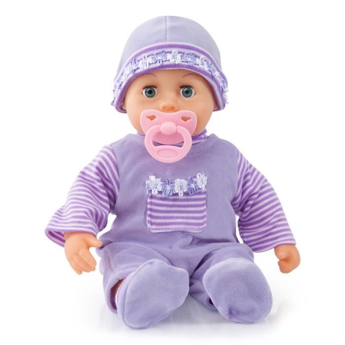 Bayer Design 93825AA, Poupon Bébé Premiers Mots, poupée parlante,  interactive, avec sons de bébé, rose, 38 cm