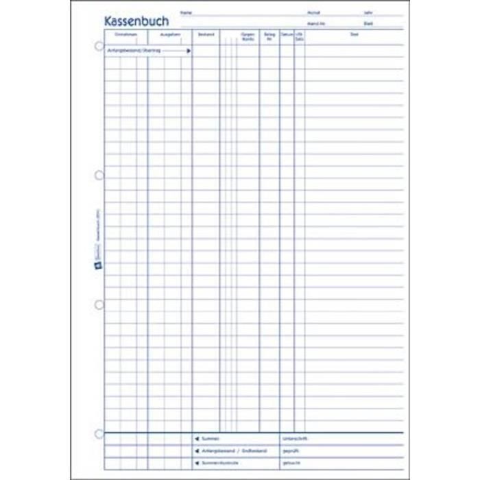 Avery-Zweckform Livre de caisse 426 DIN A4 blanc ATT.INT.NUMBER_SHEETS: 100 autocopiant: non