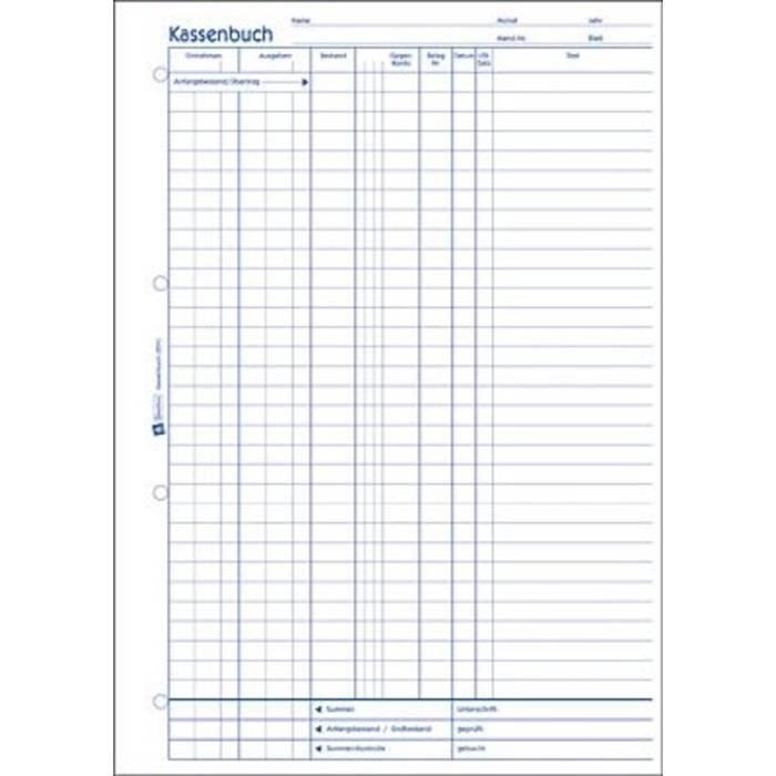 Avery-Zweckform Livre de caisse 426 DIN A4 blanc ATT.INT.NUMBER_SHEETS: 100  autocopiant: non - Cdiscount Informatique