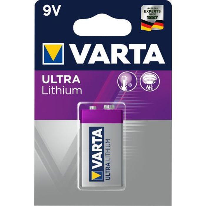 Pile lithium 6LR61 9V - VARTA - 6122301401