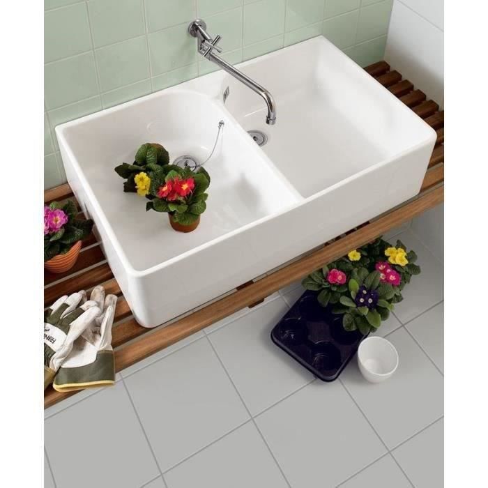 VILLEROY & BOCH Garniture de Trop Plein chromé plastique