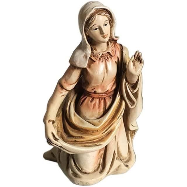 Statue Vierge Marie 22,4 Cm En Résine - Cadeau Religieux Et Décoration De Jardin - Figurine Peinte à La Main - Style élégant Et Détaillé - 7