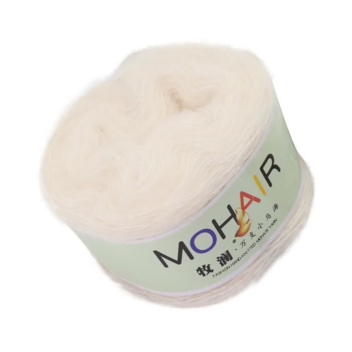 beige Doux Mohair Tricot Fil de Laine À faire soi-même châle écharpe crochet fil de fournitures