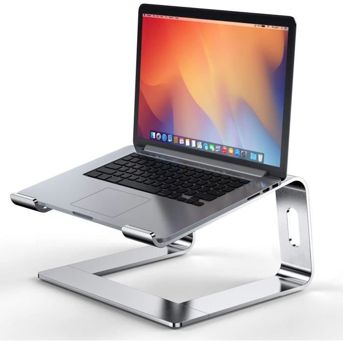 iPad HP Lenovo Autres Laptops Tablettes 10”-17” Support Ordinateur Portable Dell Support PC Portable Aluminium Et RéGlable,Refroidisseur en Aluminium Ventilé Compatible avec Macbook Air/Pro