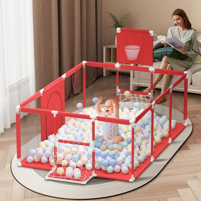 Parc Bebe Pliable 0 6 Ans Barriere De Securite Bebe Enfants Lit De Parc Rouge Cdiscount Puericulture Eveil Bebe