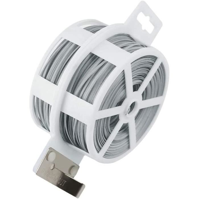 Fil Jardinage Vert Avec Coupe, Fer Plastifie Attaches Jardin Attache Billes D'argile