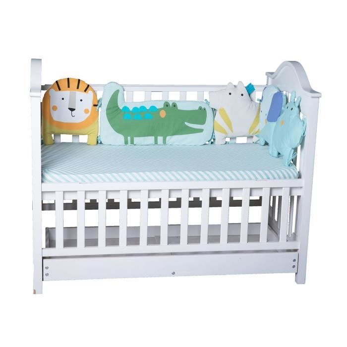 Tour De Lit 30x180 Cm Ensemble De 5 Pieces Coton Pur 100 Protegez Le Sommeil De Votre Bebe Cdiscount Puericulture Eveil Bebe