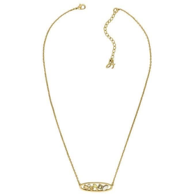 Collier ADORE by SWAROVSKI Mixed Crystal Oval, métal doré ... Collier ADORE by SWAROVSKI Mixed Crystal Oval, métal doré ...