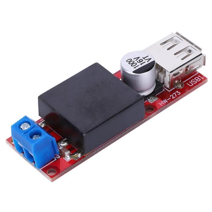 Convertisseur Tension 12V/24V Vers USB 5V - Abaisseur DC-DC 15W, 3A Max, étanche IP67 - Pour Voiture, Solaire, Appareils électroniques