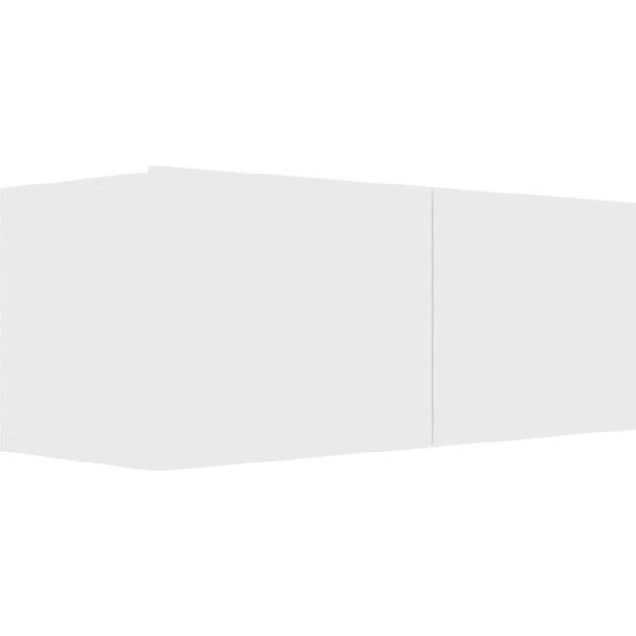 [Style Campagne] - Meuble HI-FI - Banc TV Meuble TV - Blanc 80x30x30 cm Aggloméré