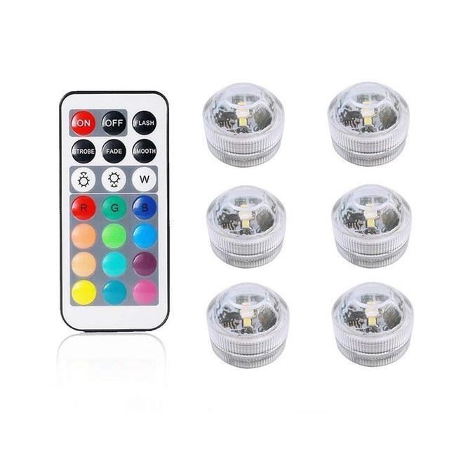 LED submersible sous-marine allume télécommande RVB piles étanche DE LED submersible sous-marine allume télécommande RVB piles étanche DE